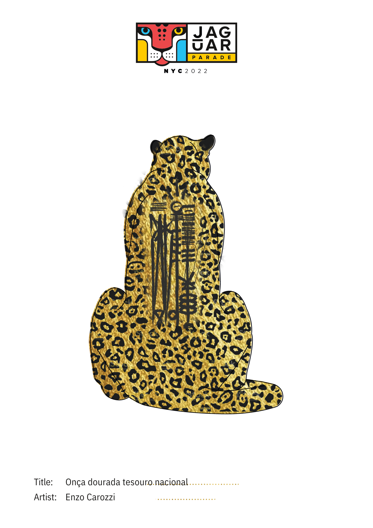 Onça dourada, tesouro nacional 