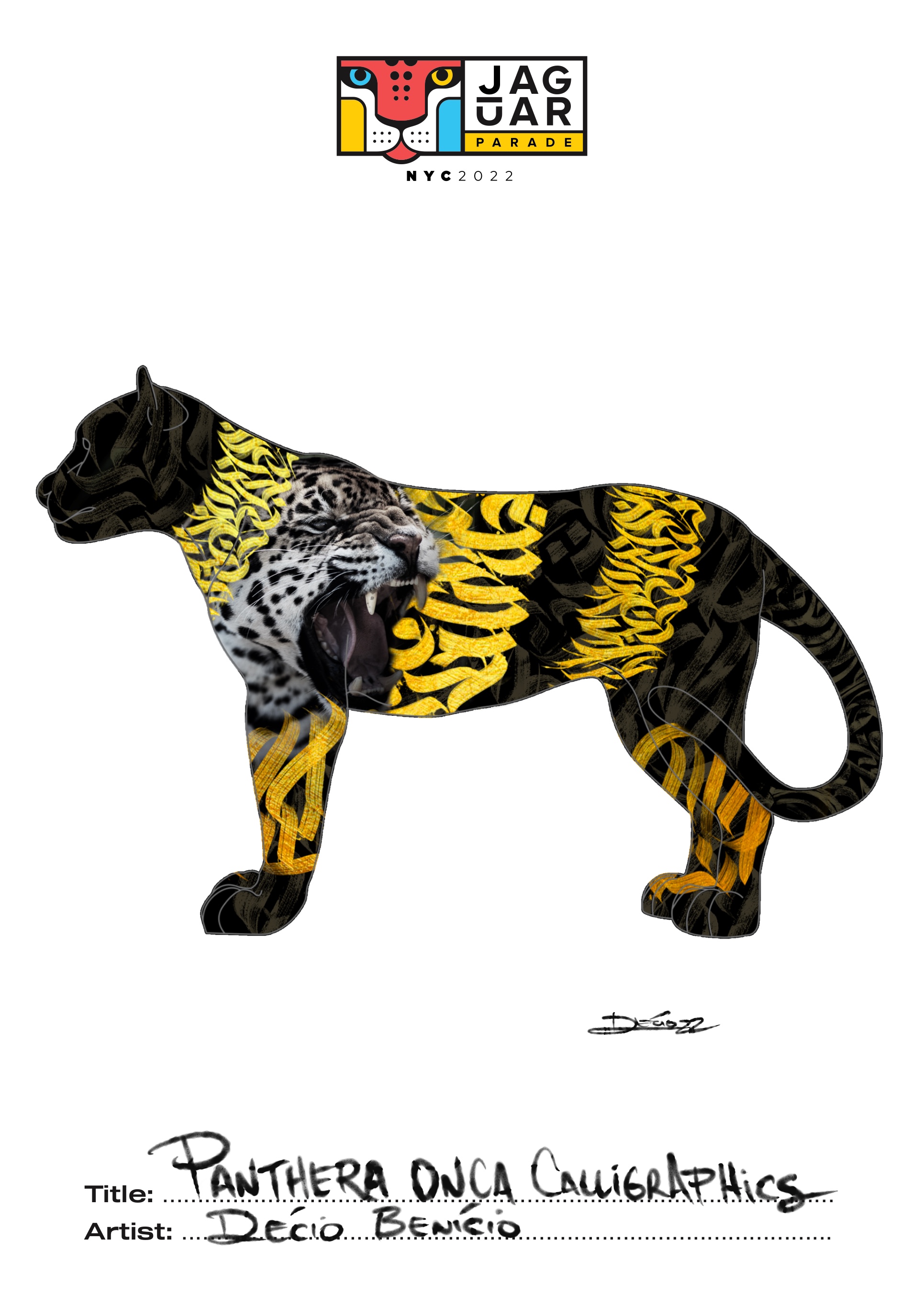 Panthera onca calligraphics