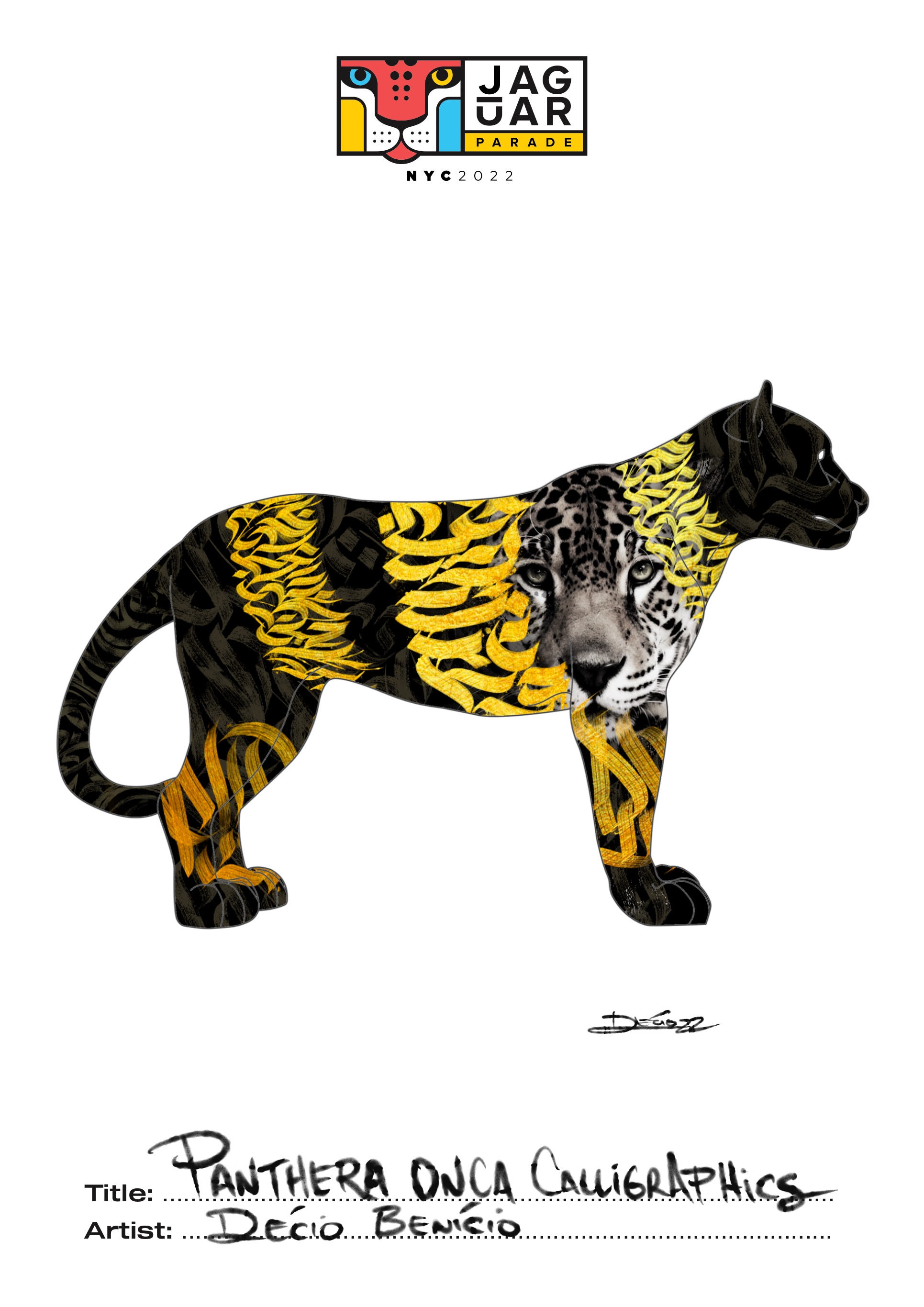 Panthera onca calligraphics
