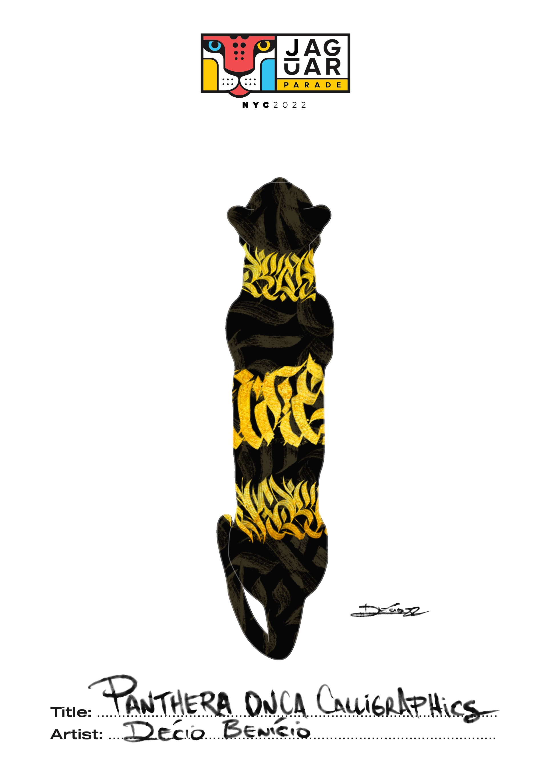 Panthera onca calligraphics